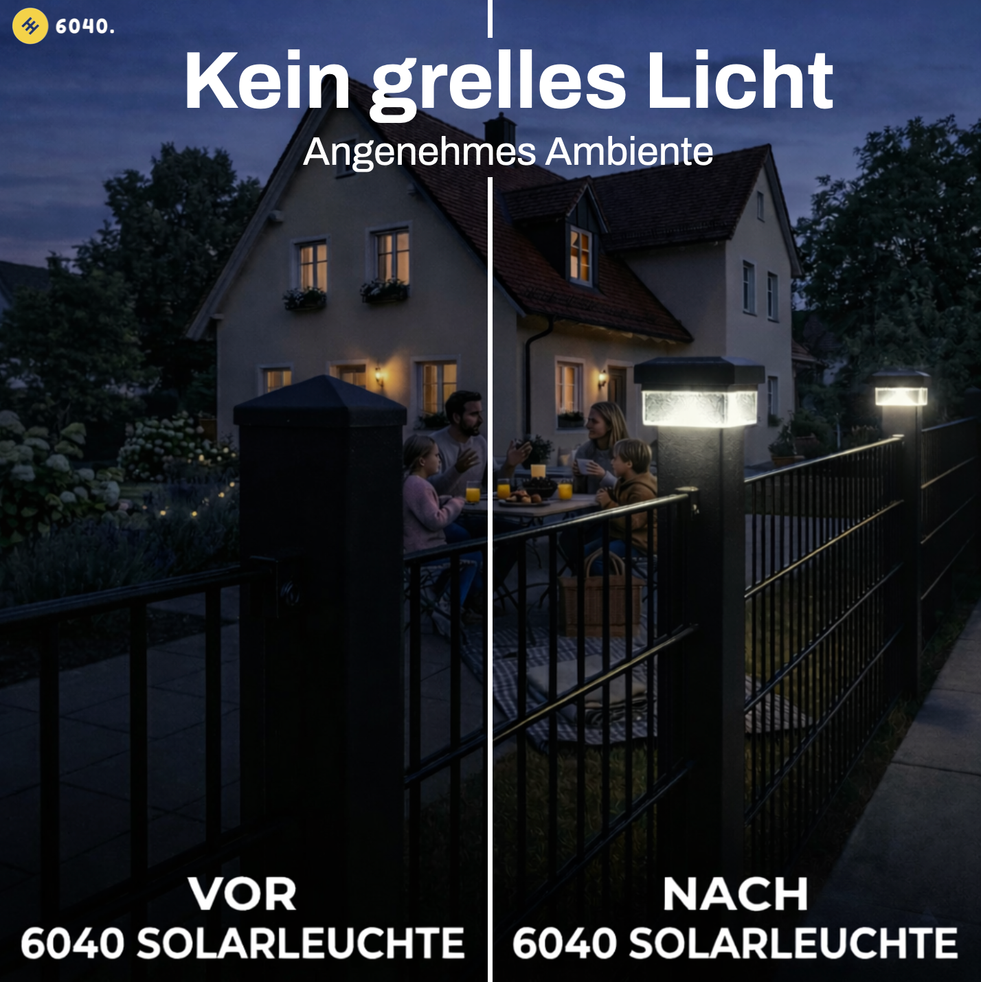 6040 Solar Zaunleuchte LED