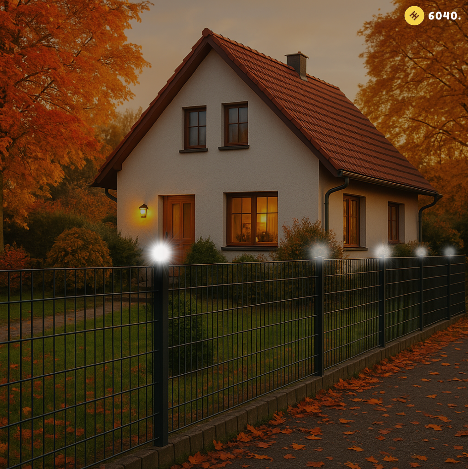 6040 Solar Zaunleuchte LED