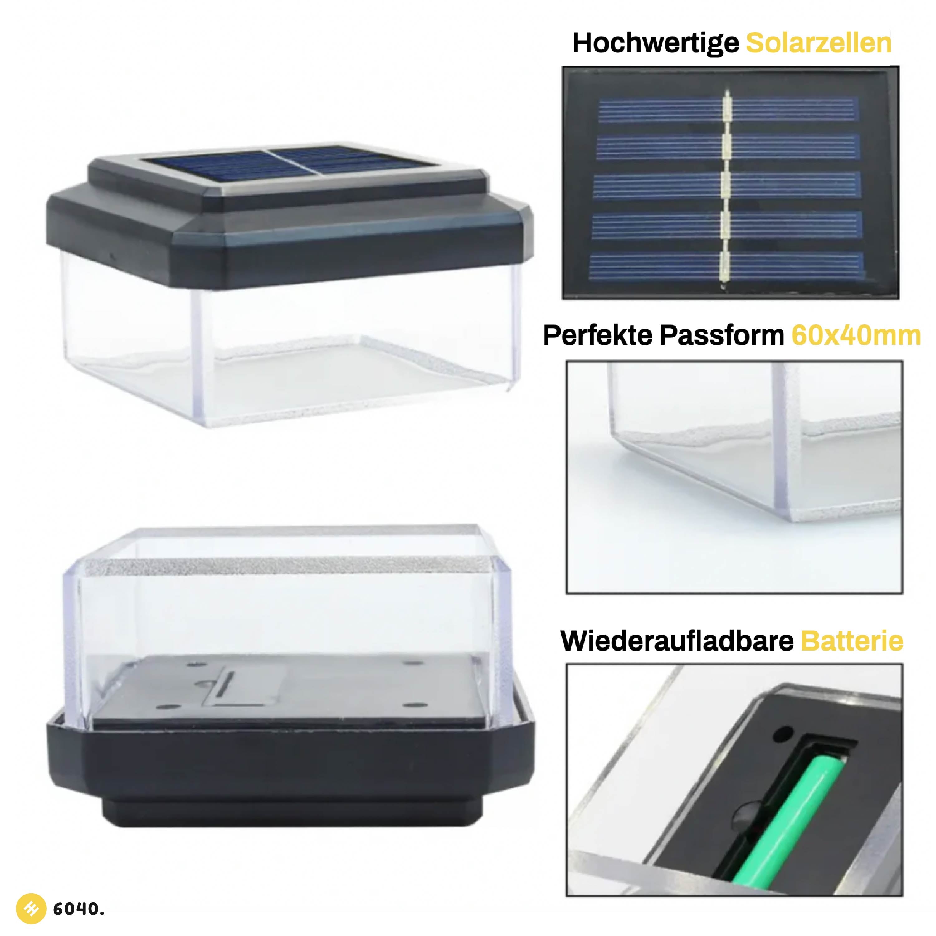6040 Solar Zaunleuchte LED bunt