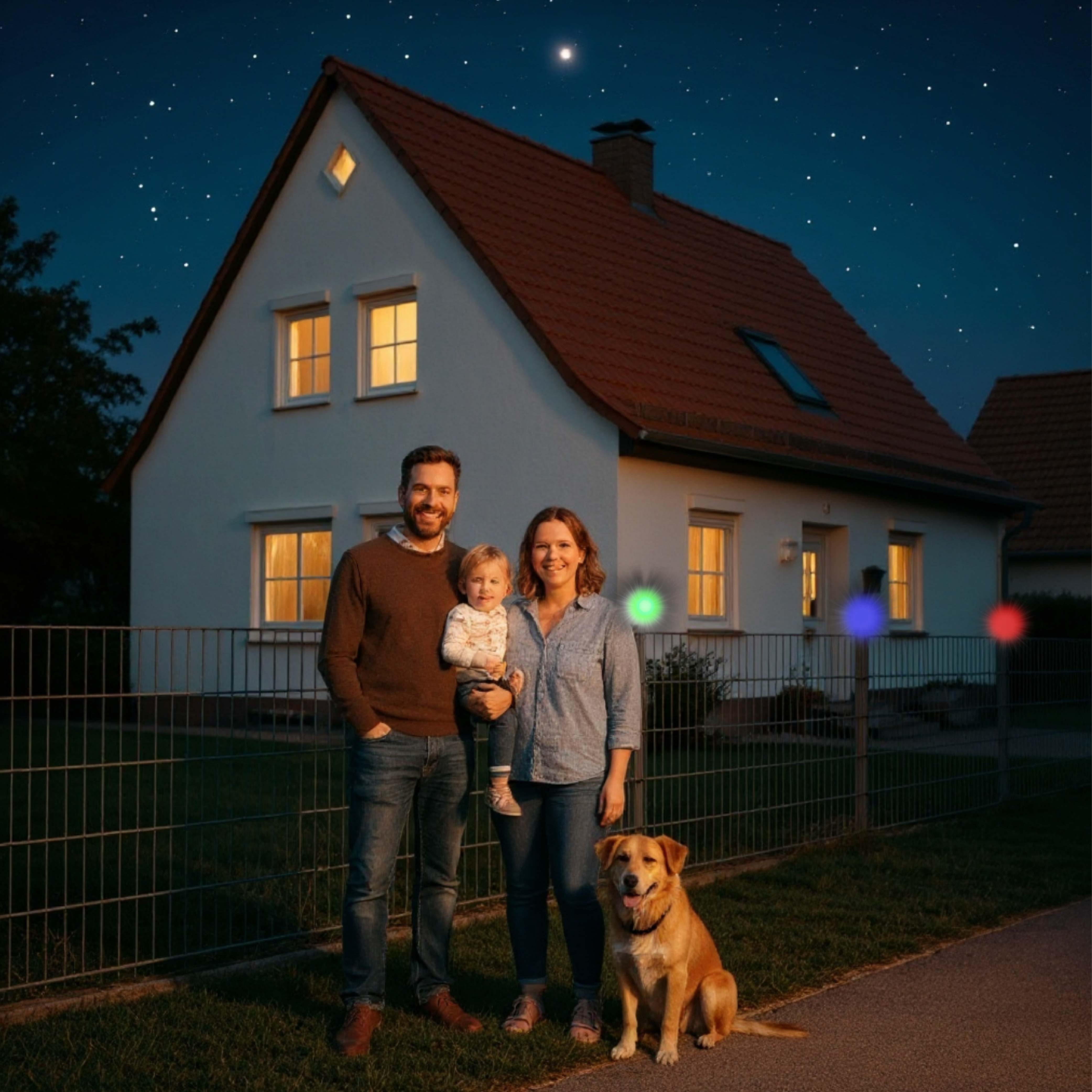 6040 Solar Zaunleuchte LED bunt