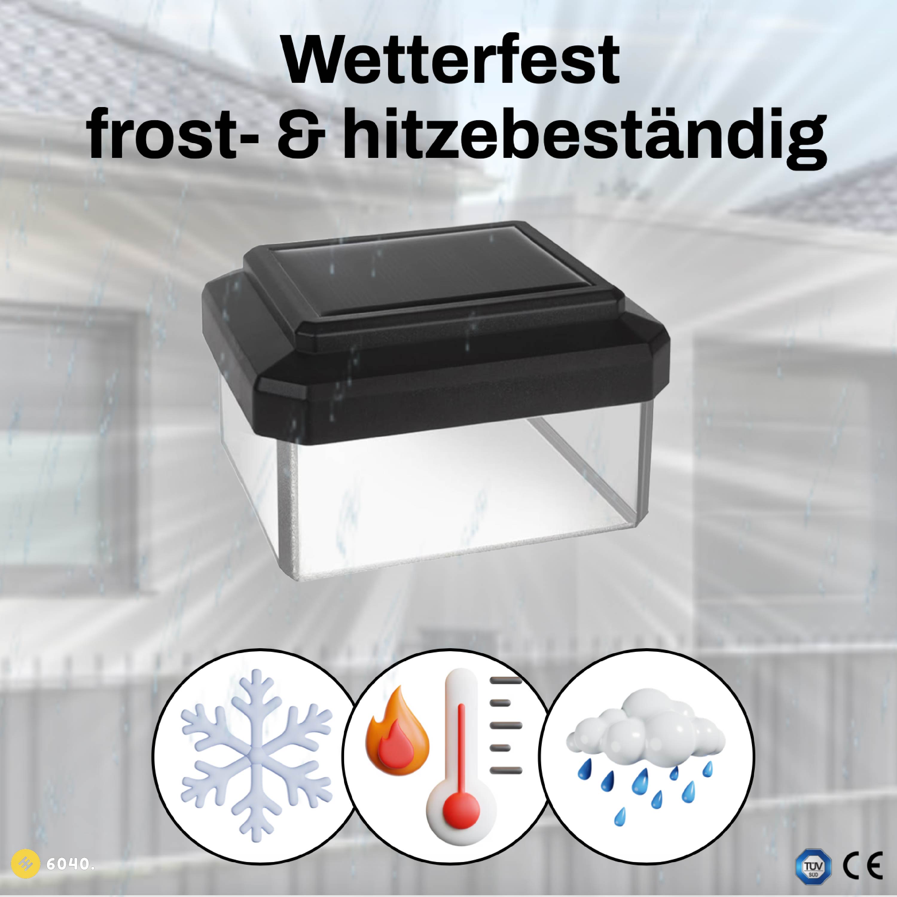 6040 Solar Zaunleuchte LED bunt